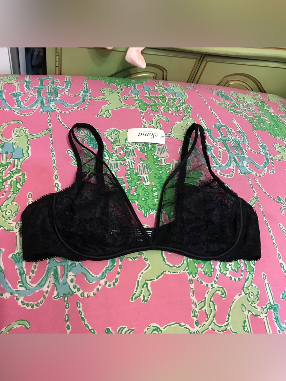 Soma Breathtaking‎ Unlined Plunge in Black lace size 36C